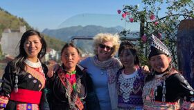 Sapa Travelers and local Guide after deciding to extend their trip